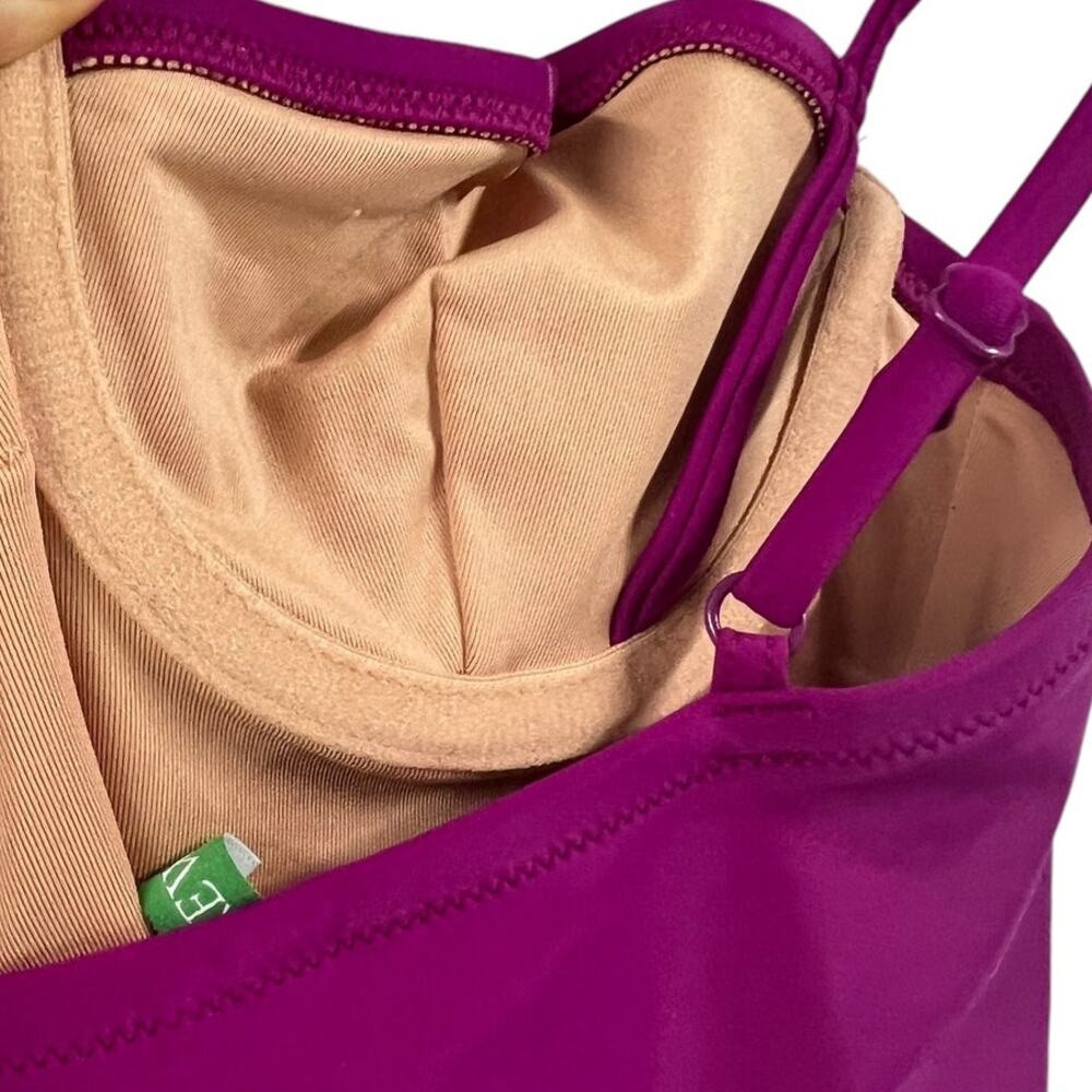 J.CREW Balconette French Inspired Purple One Piece Swim Suit SZ 4 - Picture 7 of 11